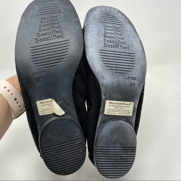 Beautifeel Ivana black patent suede combo ballet flats - Picture 5 of 8